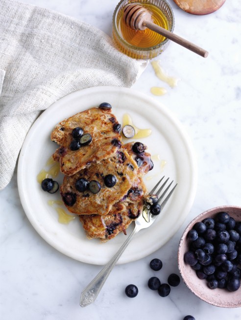 Blueberry and Oat Pancakes