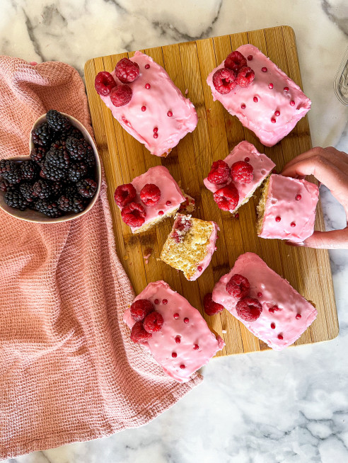 Raspberry Mini Loaf Cakes