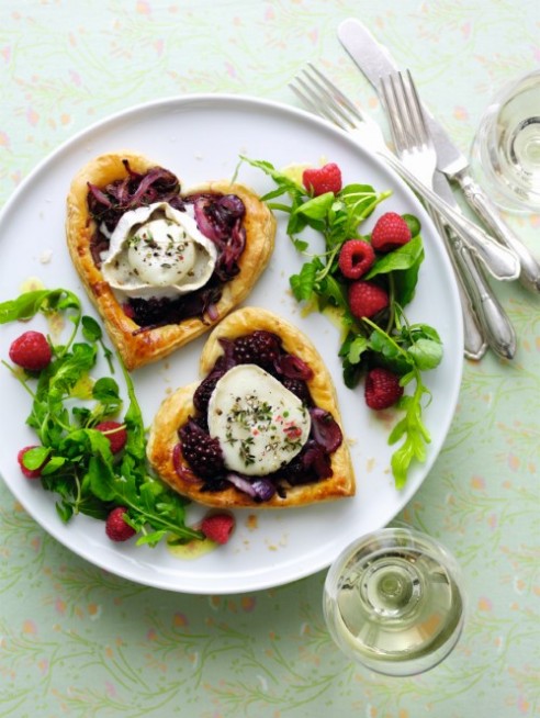 Blackberry and Goats Cheese Tarts